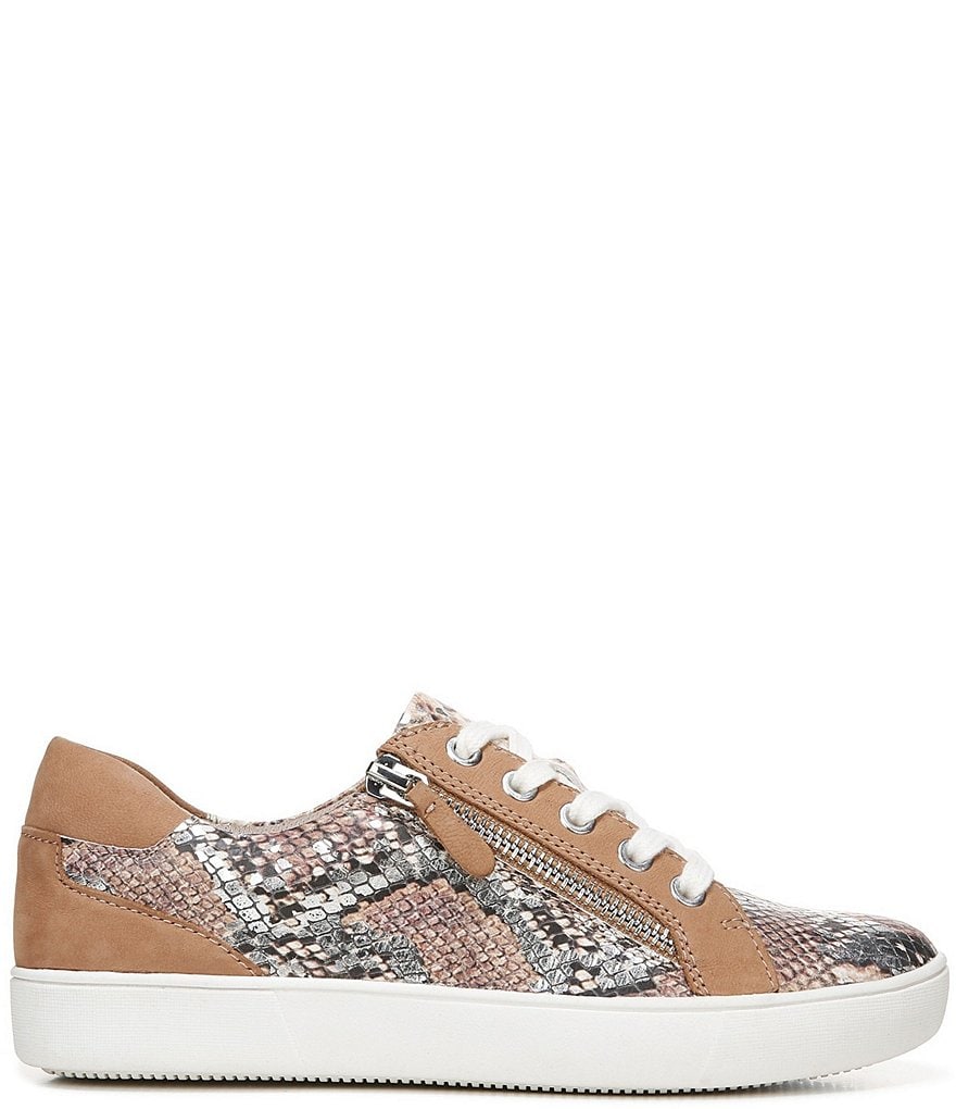 Naturalizer Macayla Snake Print Leather Lace-Up Sneakers