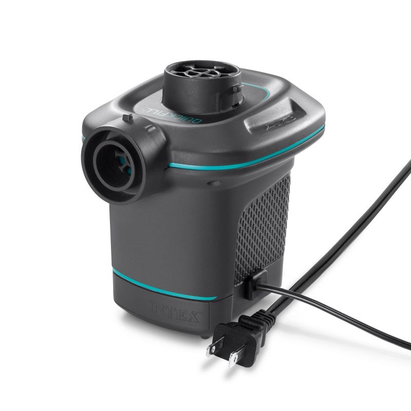 SereneLife Portable Digital Electric Air Pump Inflator Compressor with Detachable Hose for Watersports, Pool Inflatables, and SUP Paddleboards, Silver