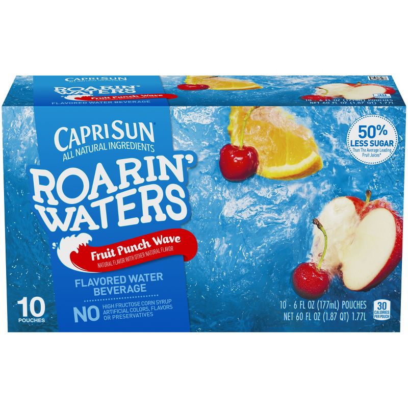 Capri Sun Roaring Waters Fruit Punch Pack - 10pk/6 fl oz Pouches