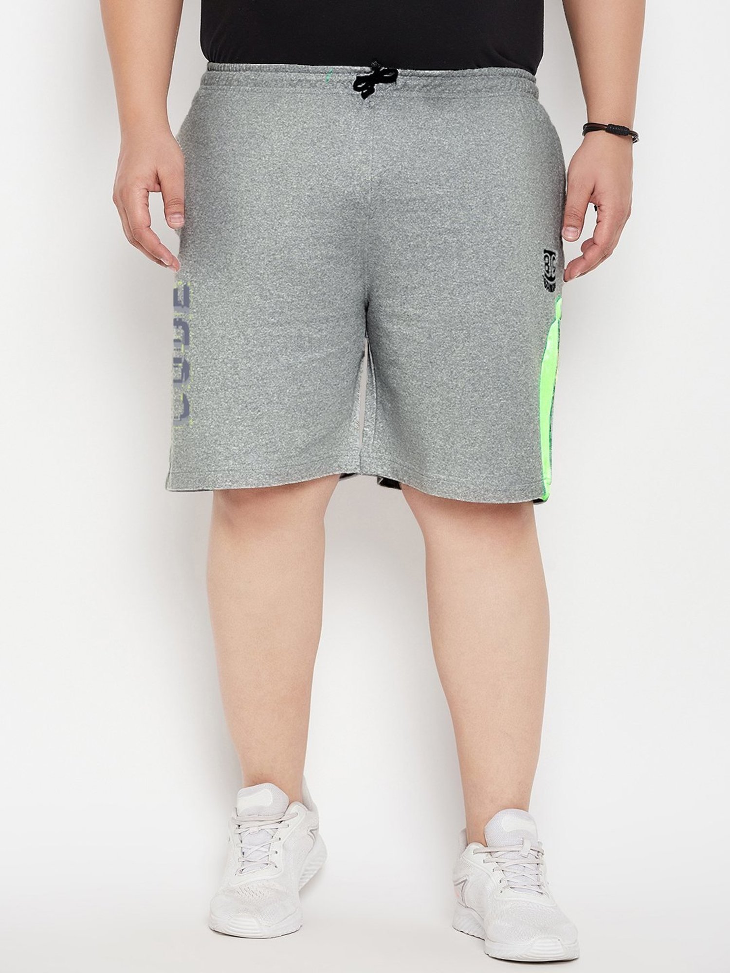 Bigbanana Grey Regular Fit Printed Shorts