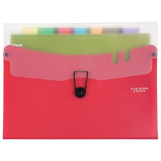 Five Star 7-Pocket Expanding File with Removable Files 8 12 x 11 Cobalt Blue -