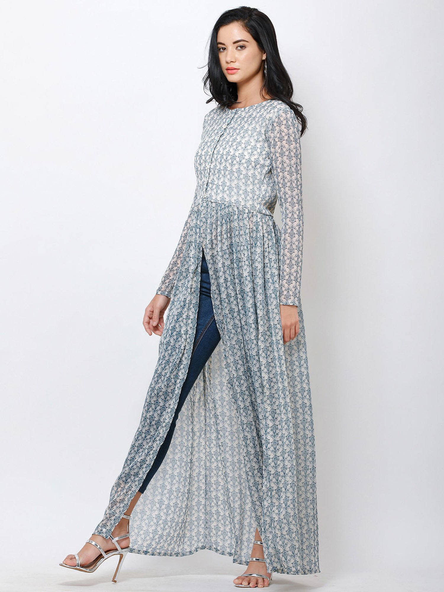 Cation White Floral Print Tunic