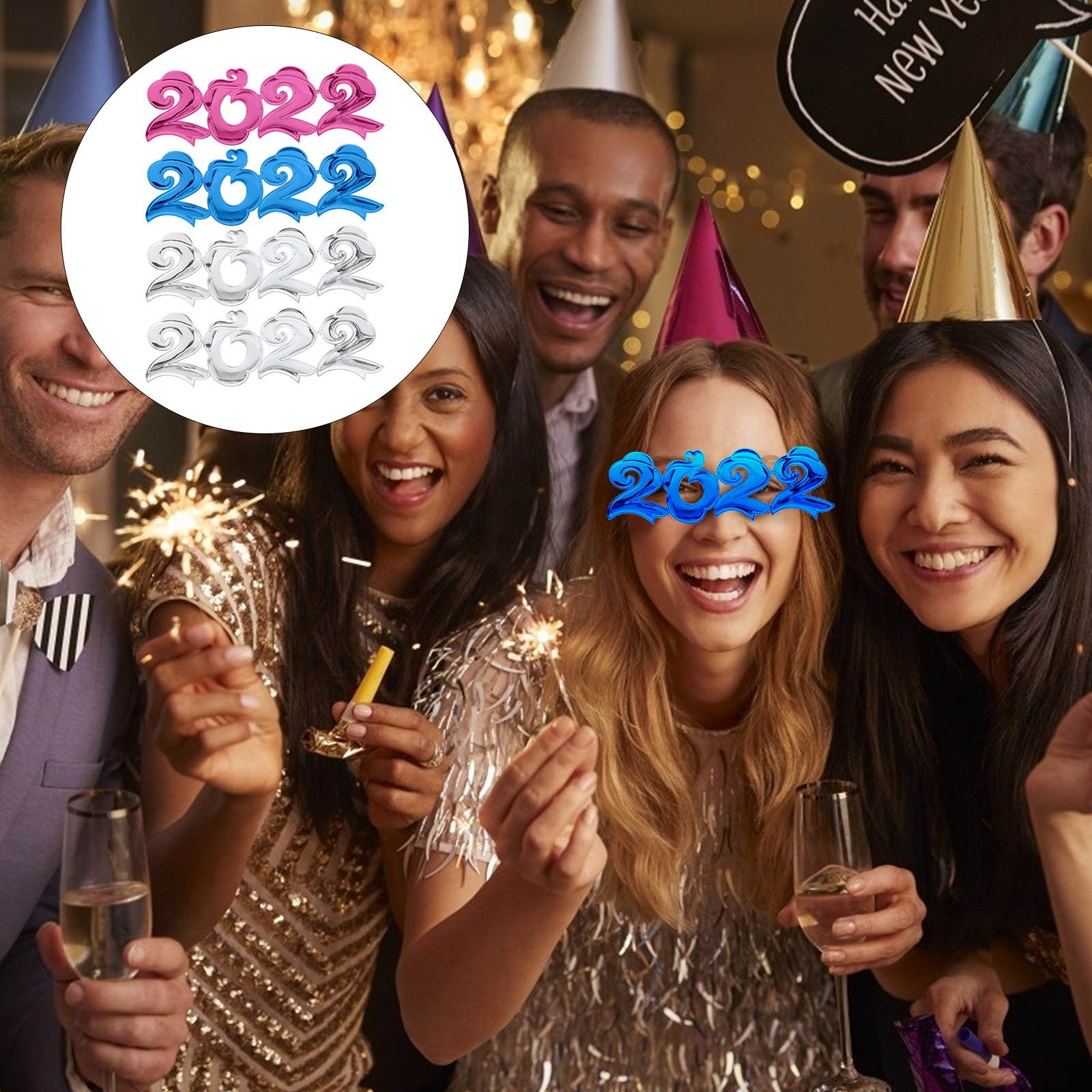 4pcs Lightweight  Practical  Reusable Party Prop Party Ornament for Family  Friends  Co-worker