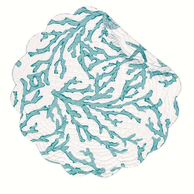 10 Pieces 14.4" Gold Leaf-Shaped Vinyl Placemats, Washable Table Mats Set for Party Decorations and Catering Events