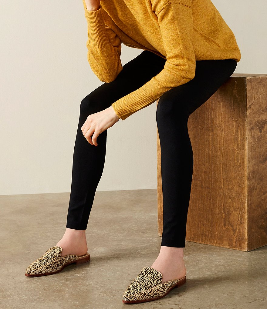 Gibson & Latimer Haydene Cheetah Print Calf Hair Structured Mules