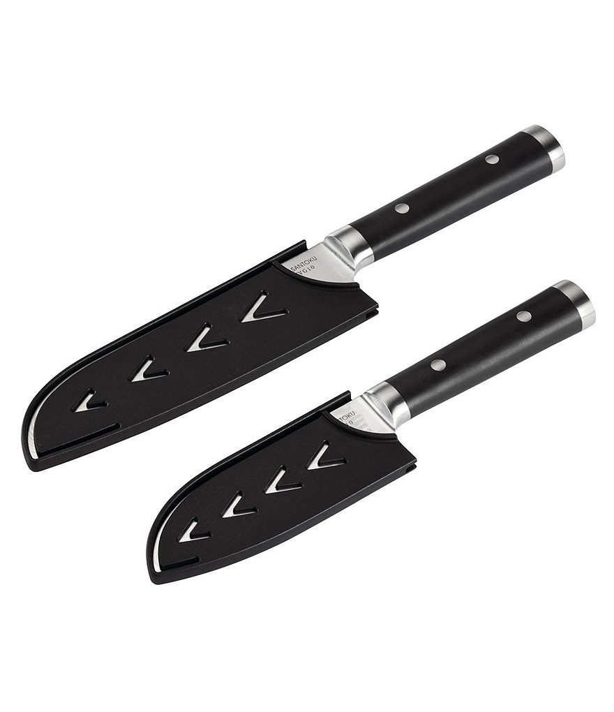 Anolon Imperion Damascus Steel Cutlery 2-Piece Santoku Knife Set