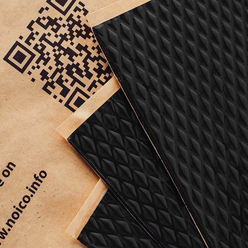 Black 80 Mil 36 Sq Ft Car Sound Deadening butyl automotive deadener restoration mat and Noise dampening insulation