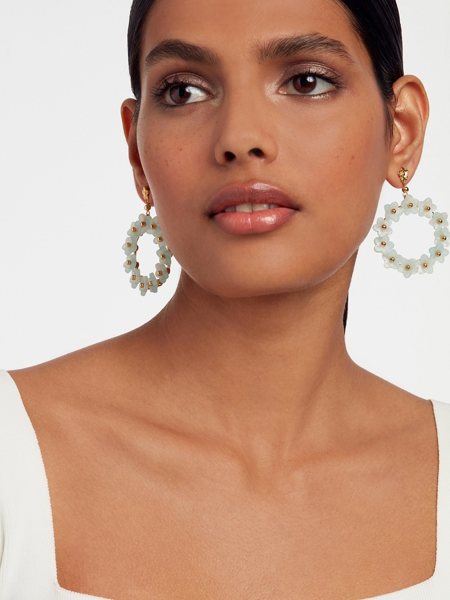 Ted Bekar Wildel Statement Flower Drop Earrings