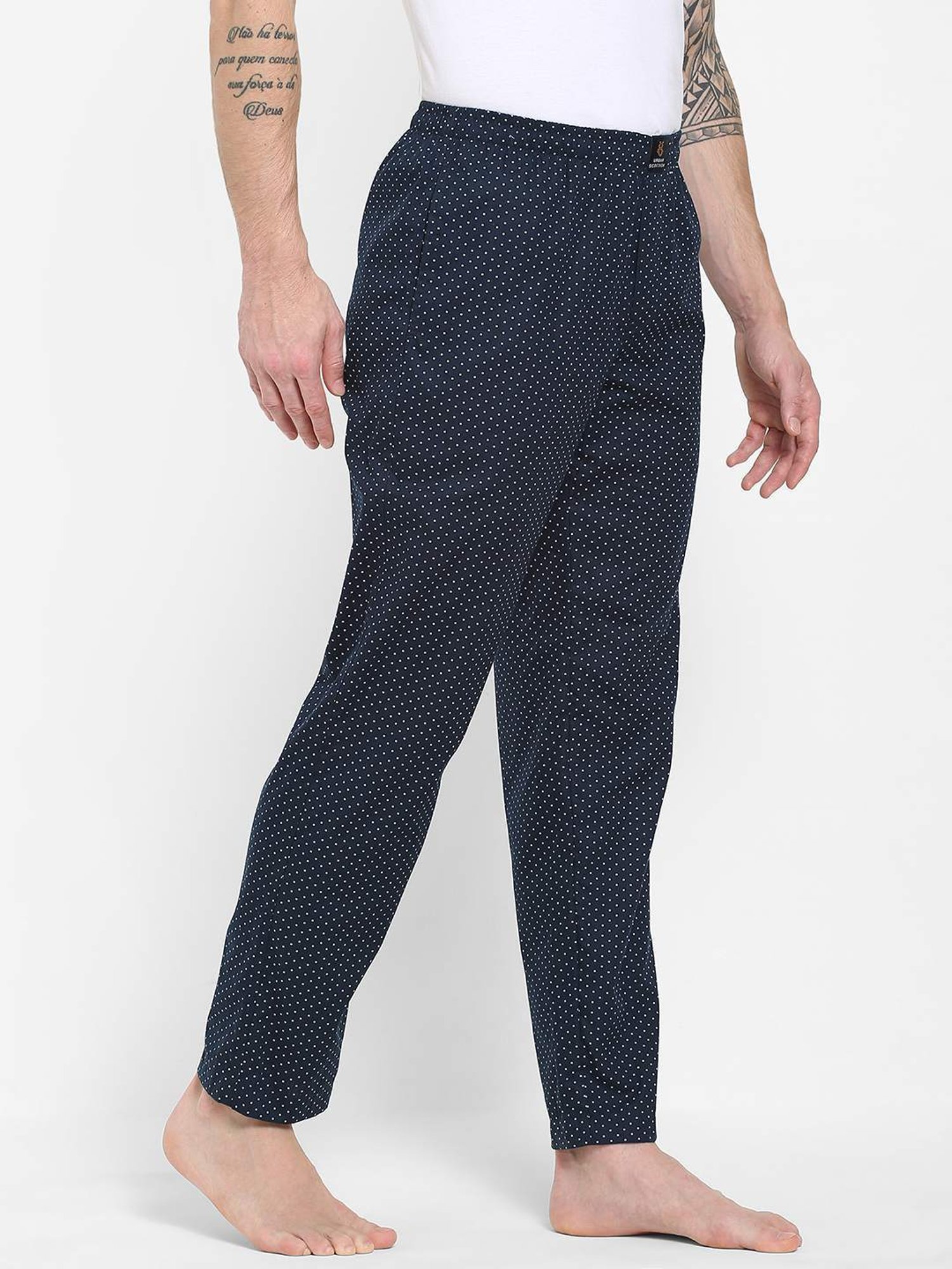Urban Scottish Navy Regular Fit Printed Lounge Pants