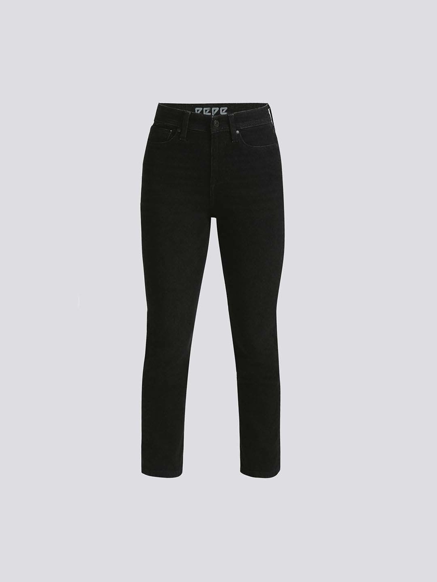 Pepe High Rise Jeans Black Cotton High Rise Jeans