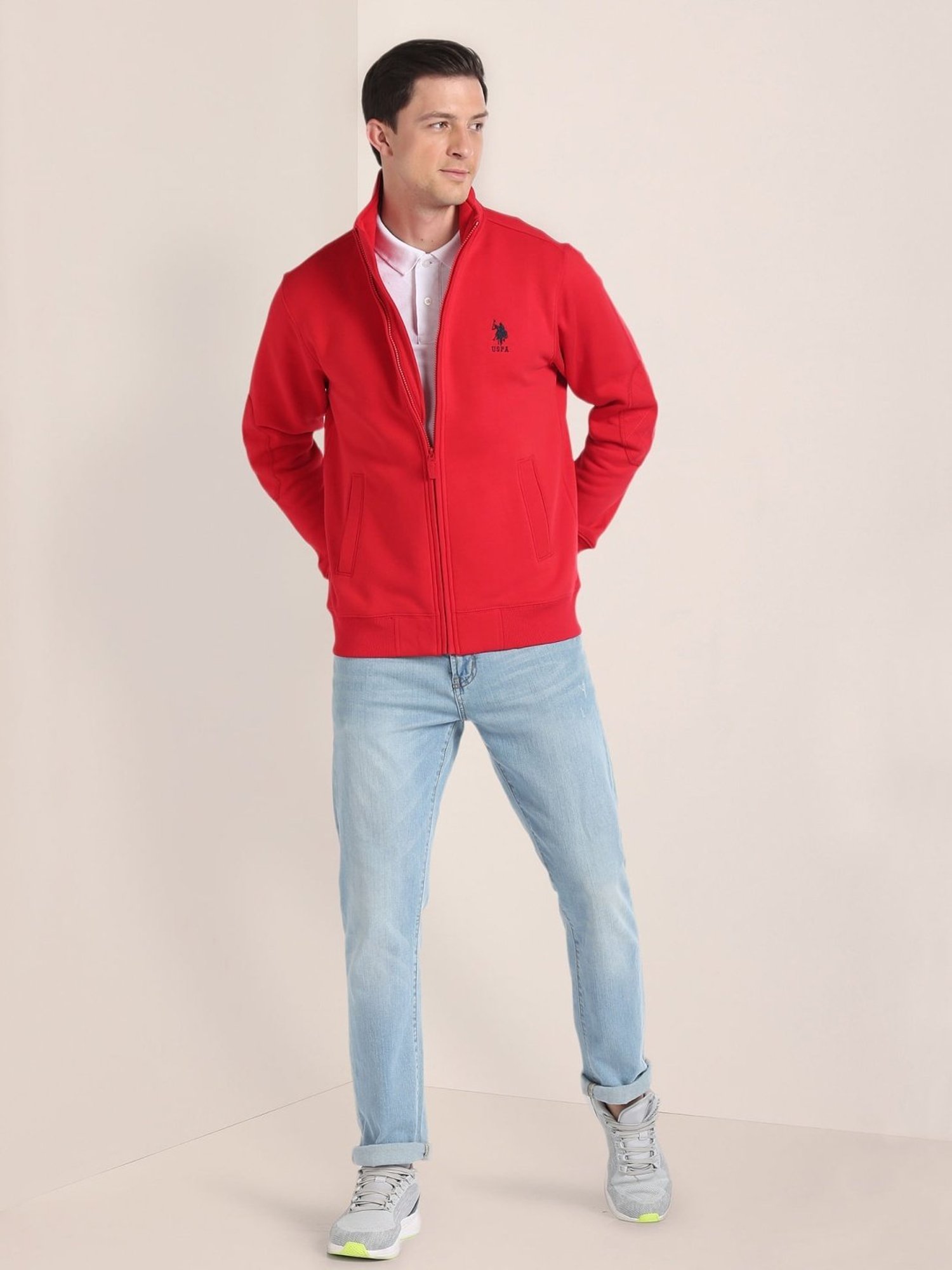 U.S. Polo Assn. Red Cotton Regular Fit Sweatshirt