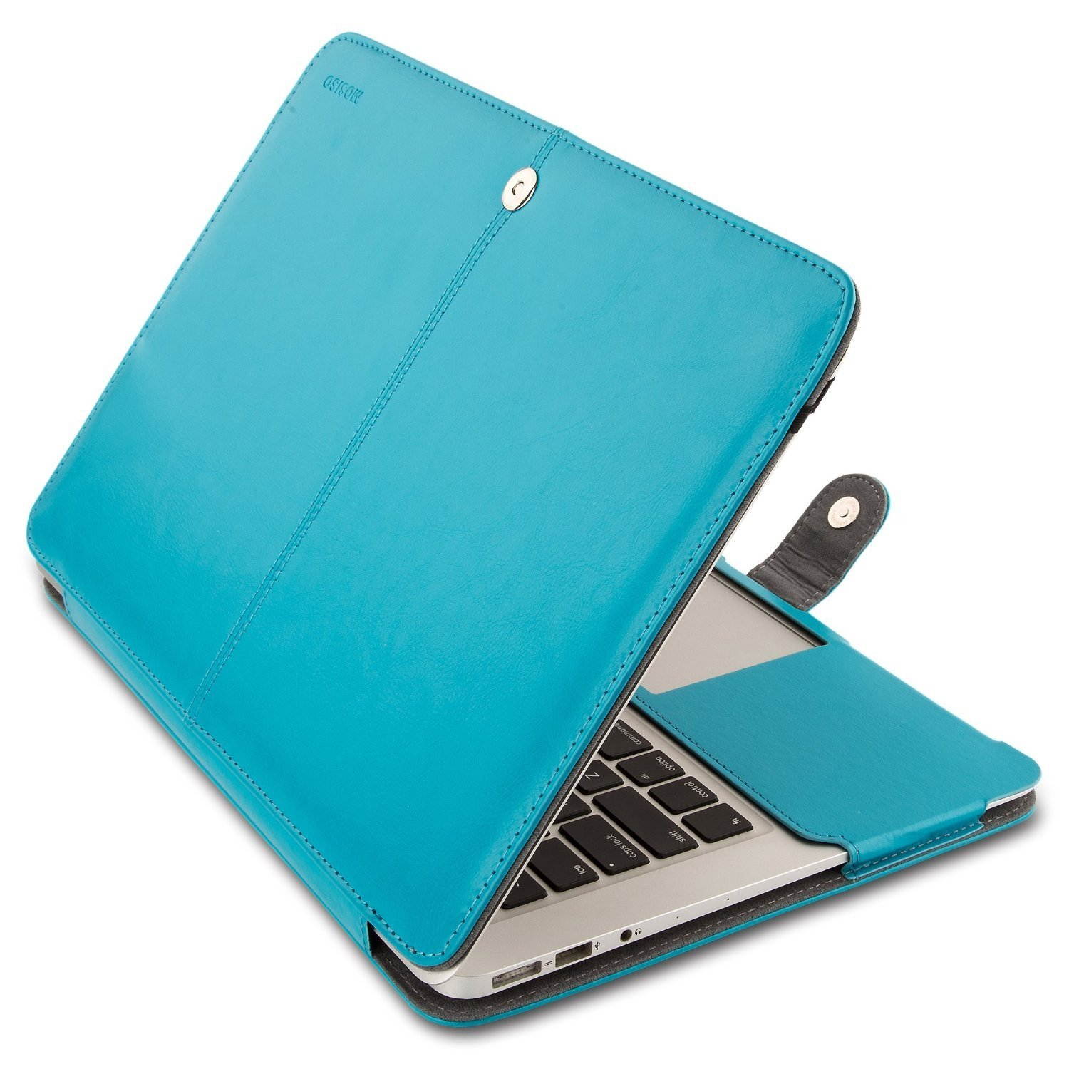 Mosiso MacBook Air 11 Sleeve Case, Premium Quality PU Leather Book Cover Clip On Folio Case for MacBook Air 11.6" (Models: A1370 and A1465)
