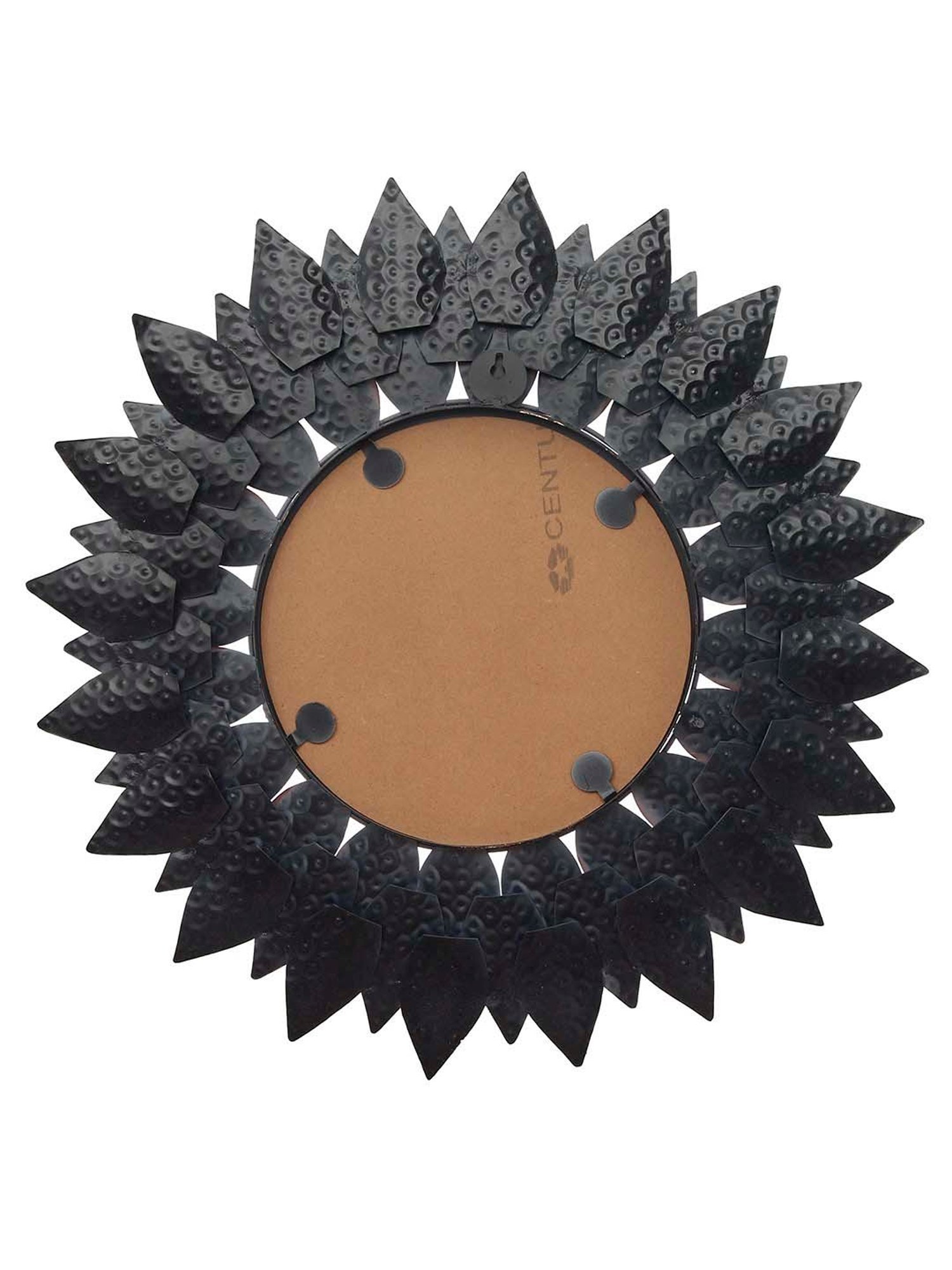 CHRONIKLE Pink Iron Sun Burst Designer Round Wall Mirror