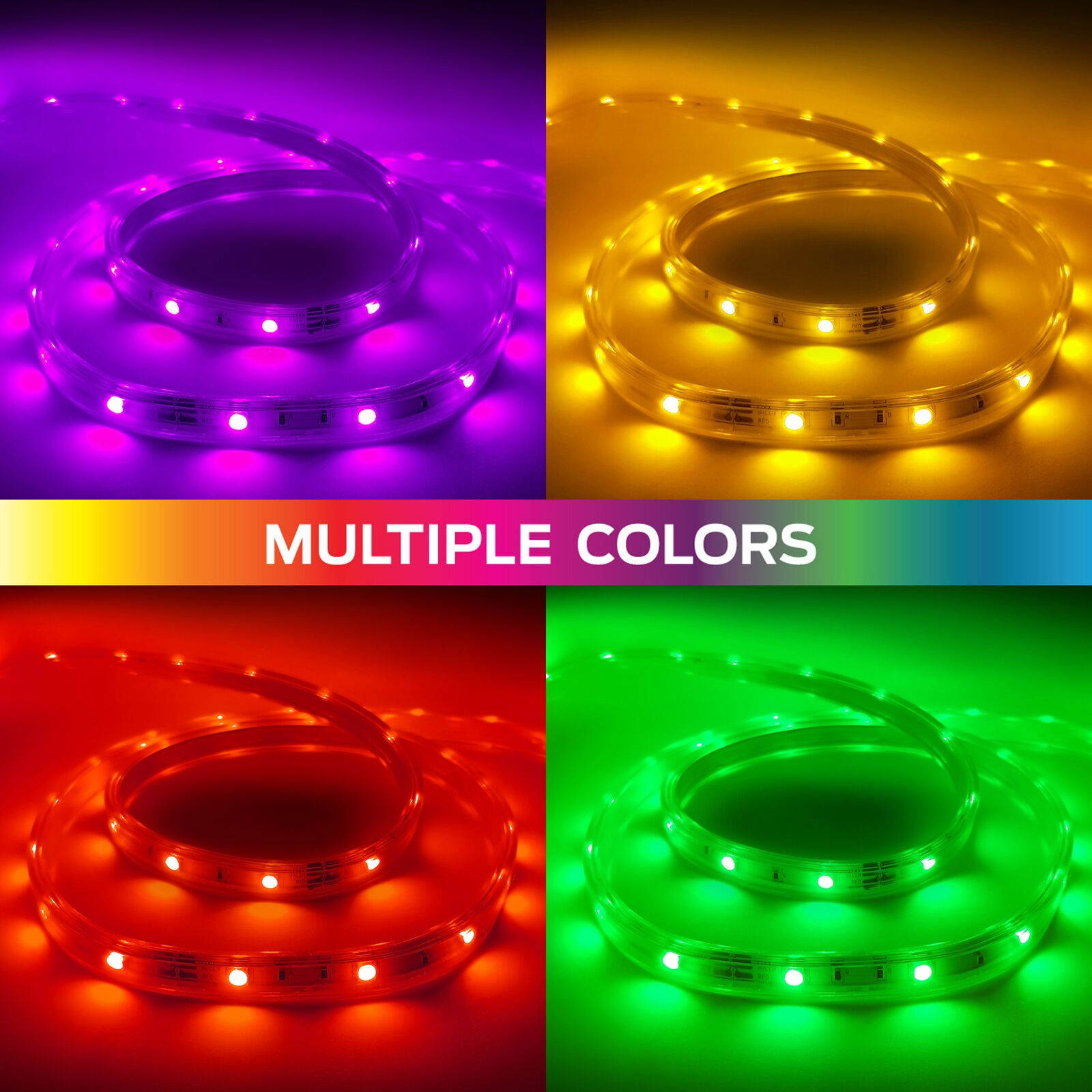 5m 16.4ft Multi-Color Indoor/Outdoor LED Light Strip with Remote Control