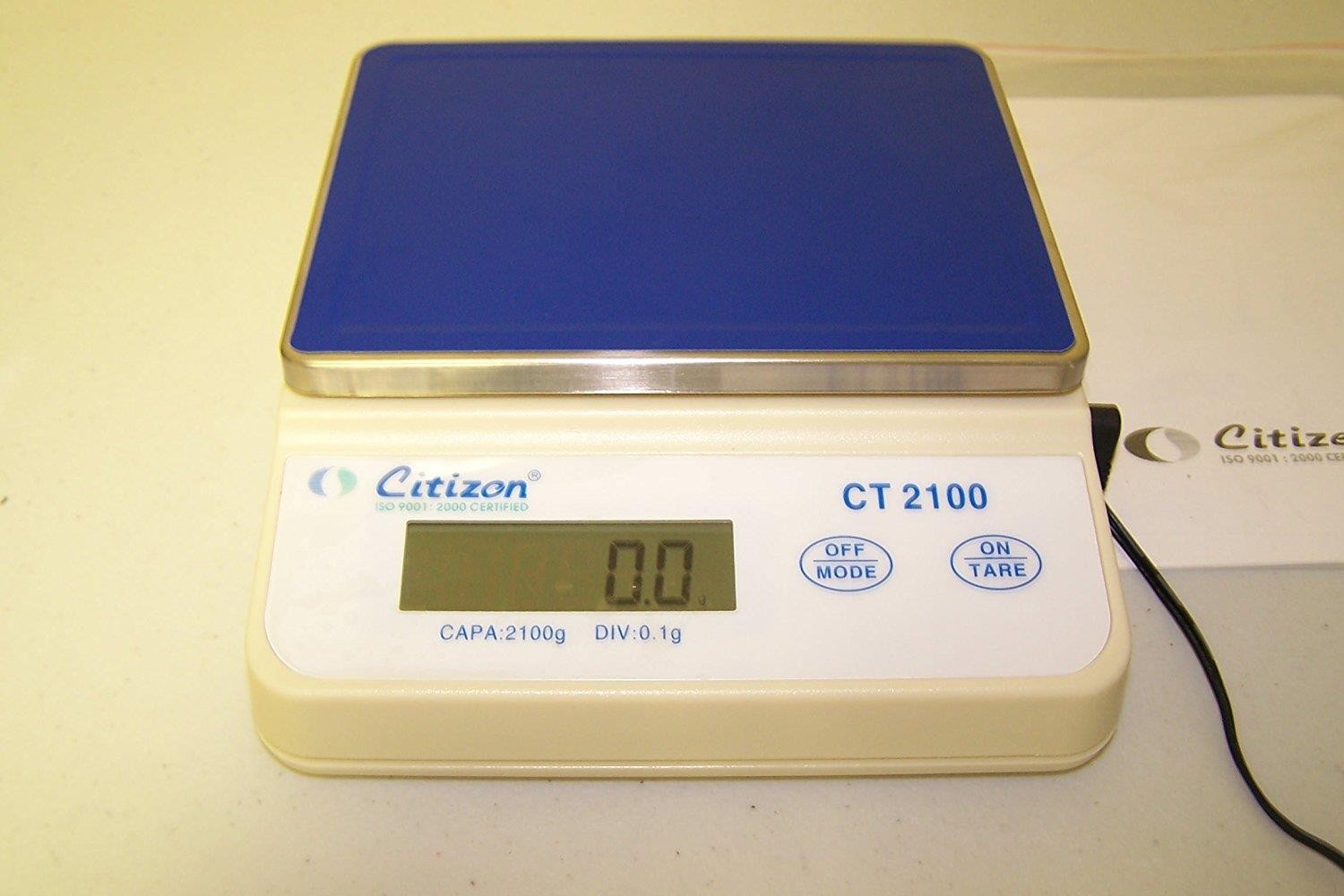 Citizen CT2100 Compact Portable Scale, Lab Balance 2100x0.1 g, Counting, Pan size 6.5x5