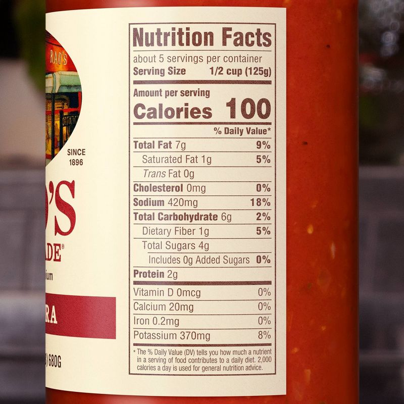 Rao's Homemade Marinara Sauce Premium Quality All Natural Tomato Sauce & Pasta Sauce Keto Friendly & Carb Conscious - 24oz