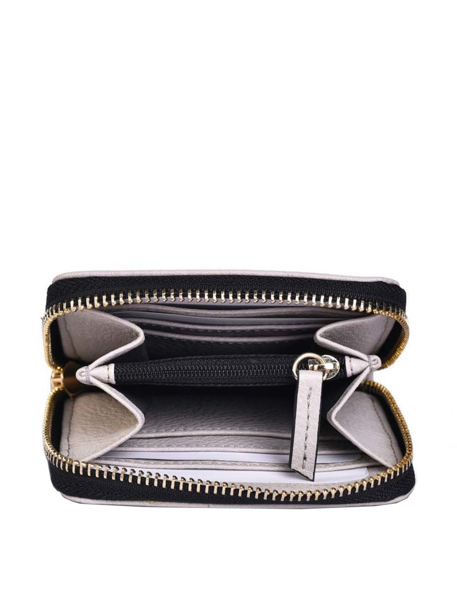 BELWABA Grey Solid Zip Around Wallet for Women