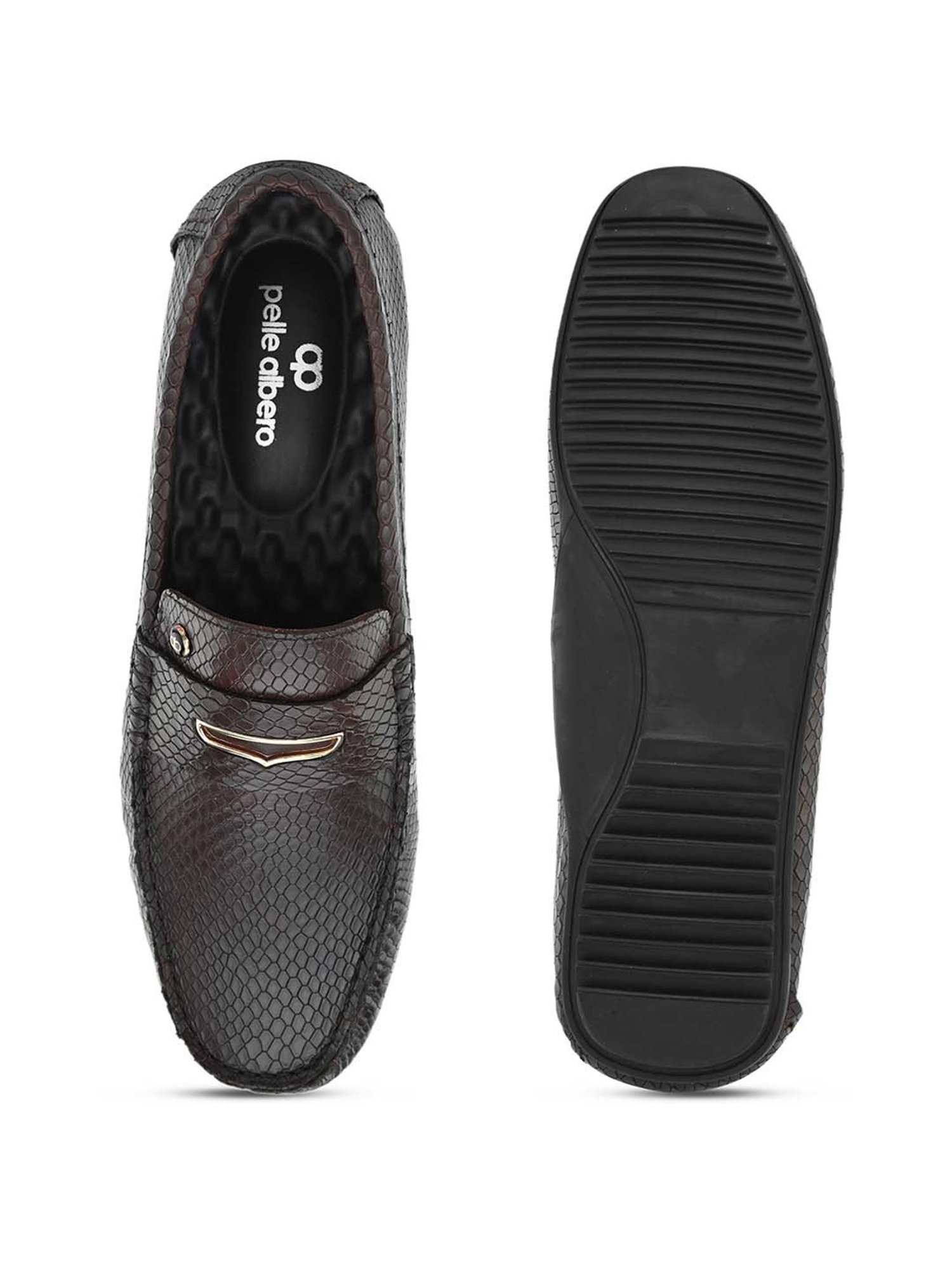 Pelle Albero Men's Brown Casual Loafers