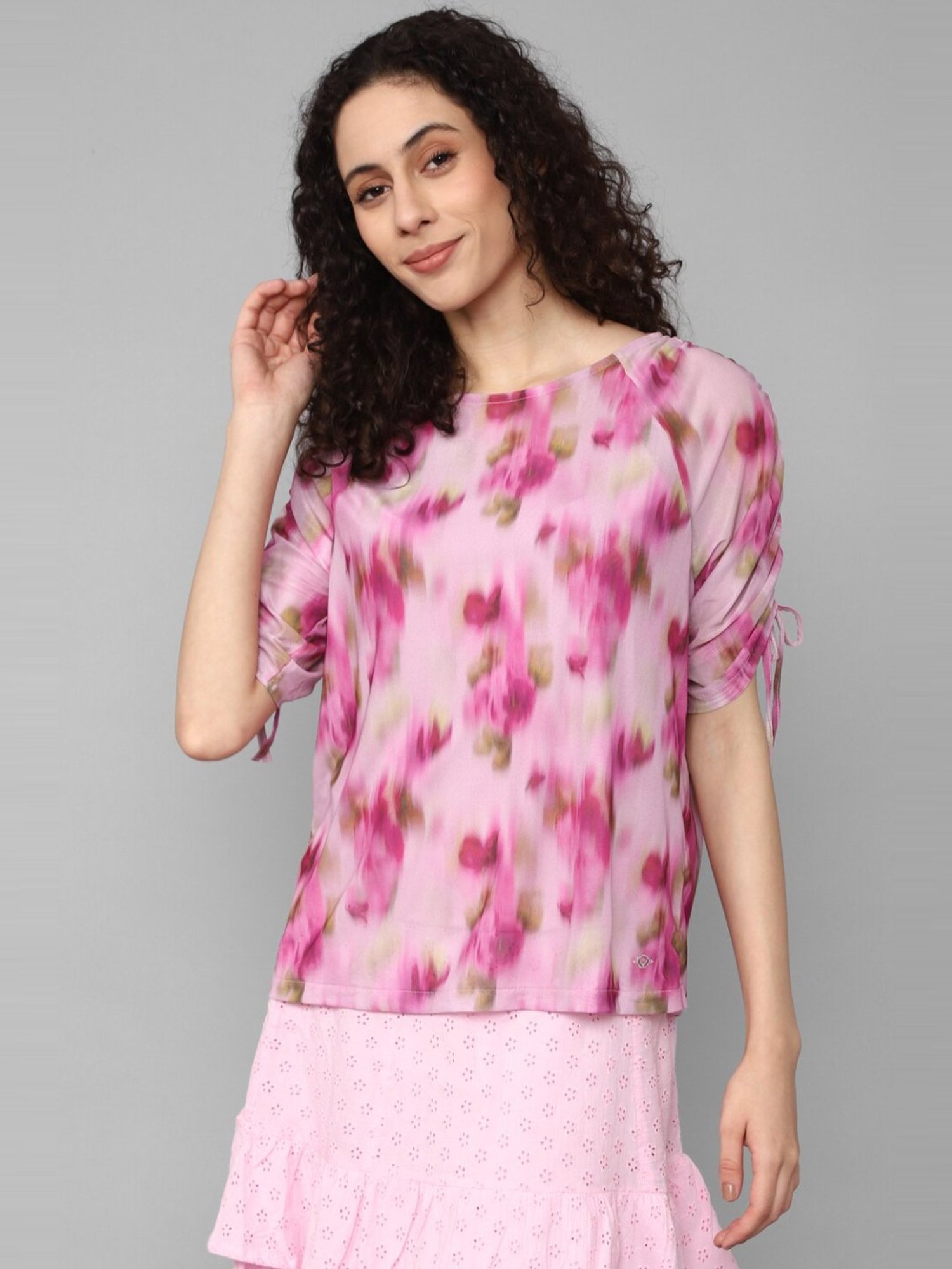 Allen Solly Pink Printed Top