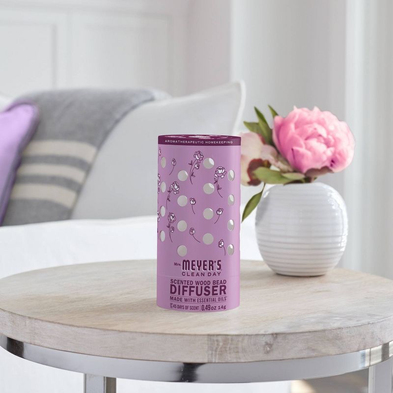 Mrs. Meyer's Clean Day Scented Wood Bead Diffuser Peony - 0.49oz