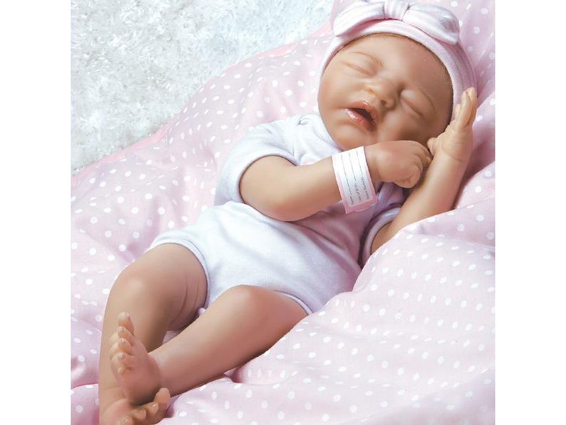 Paradise Galleries Reborn Baby Doll in Silicone Vinyl, 17.5 inch Sleeping Newborn Girl Baby Bundles: I Love Naps, 7-Piece Ensemble