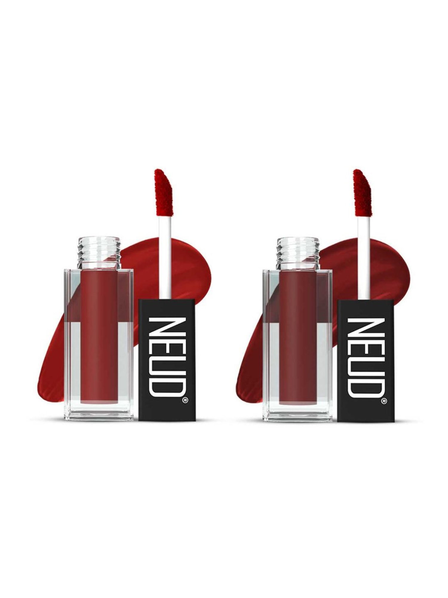 Neud Matte Liquid Lipstick Combo Perfect Pout & Red Kiss with Two Lip Gloss Free