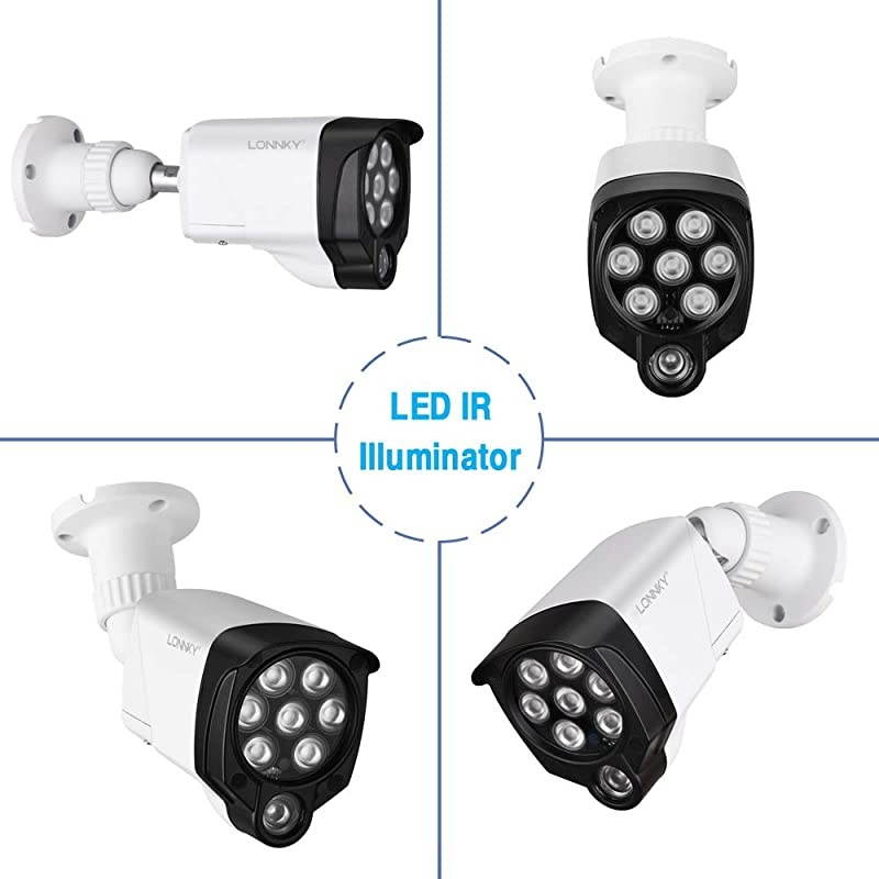 LED IR Illuminator Wide Angle 8-LEDs 90 Degree 100Ft IR Infrared Flood Light for CCTV Security Cameras, IP Camera, Bullet Camera, Dome Camera, Suitable for Outdoor Use(White)