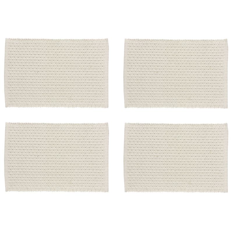 10 Pieces 14.4" Gold Leaf-Shaped Vinyl Placemats, Washable Table Mats Set for Party Decorations and Catering Events