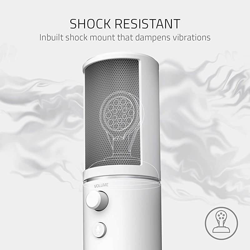 Seiren X USB Streaming Microphone Professional Grade Builtin Shock Mount Supercardiod PickUp Pattern Anodized Aluminum Mercury White one Size