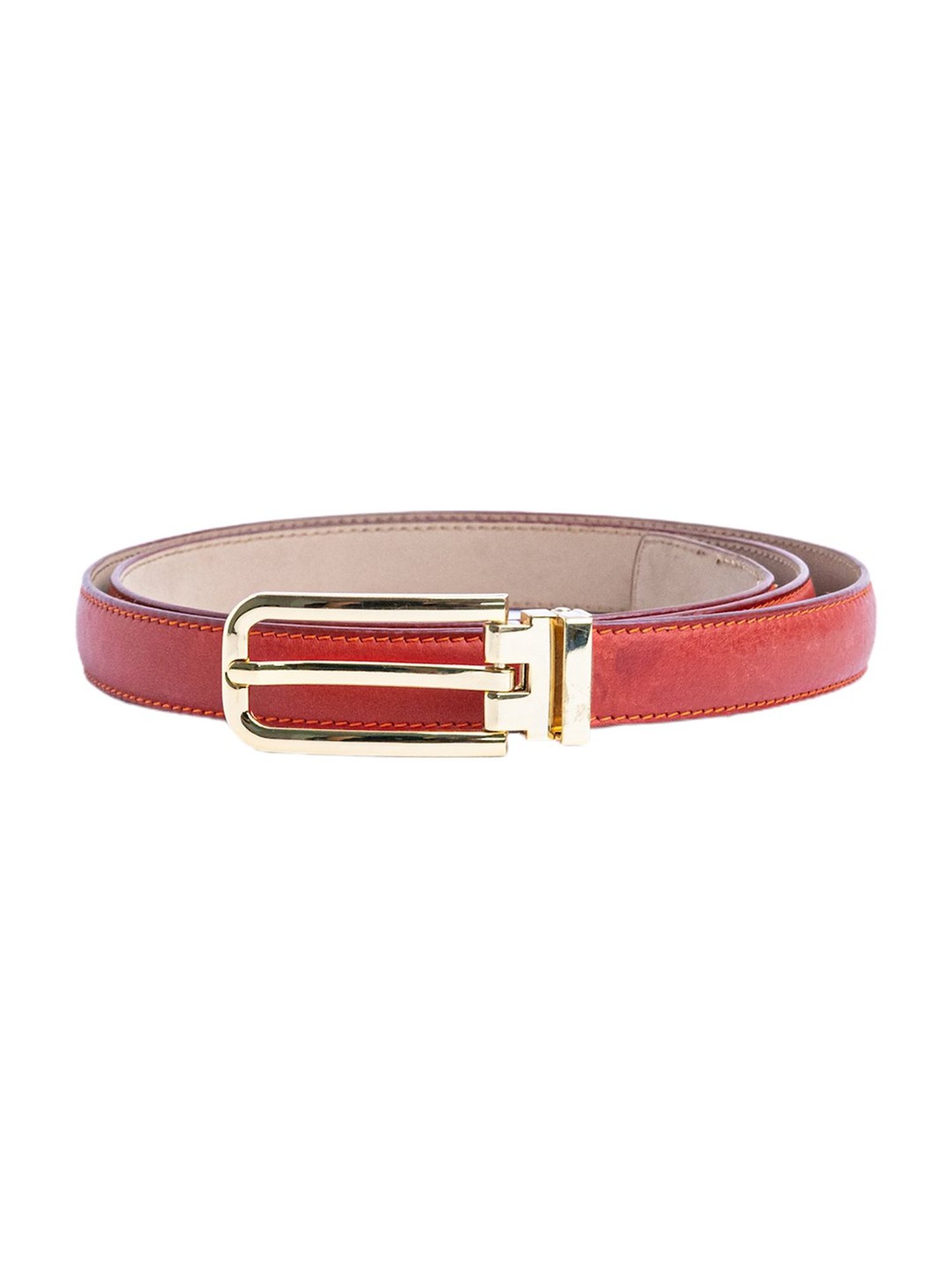 Hidesign Mariko Brown Solid Leather Narrow Belt