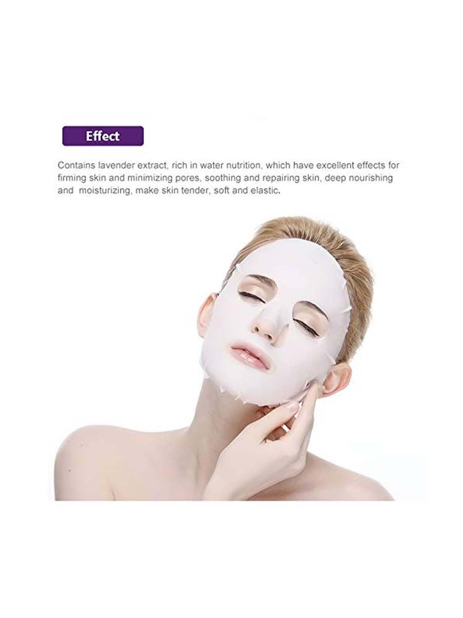 MONDSUB Lavender Soothing Facial Sheet Masks (Pack of 9) - 20 ml Each