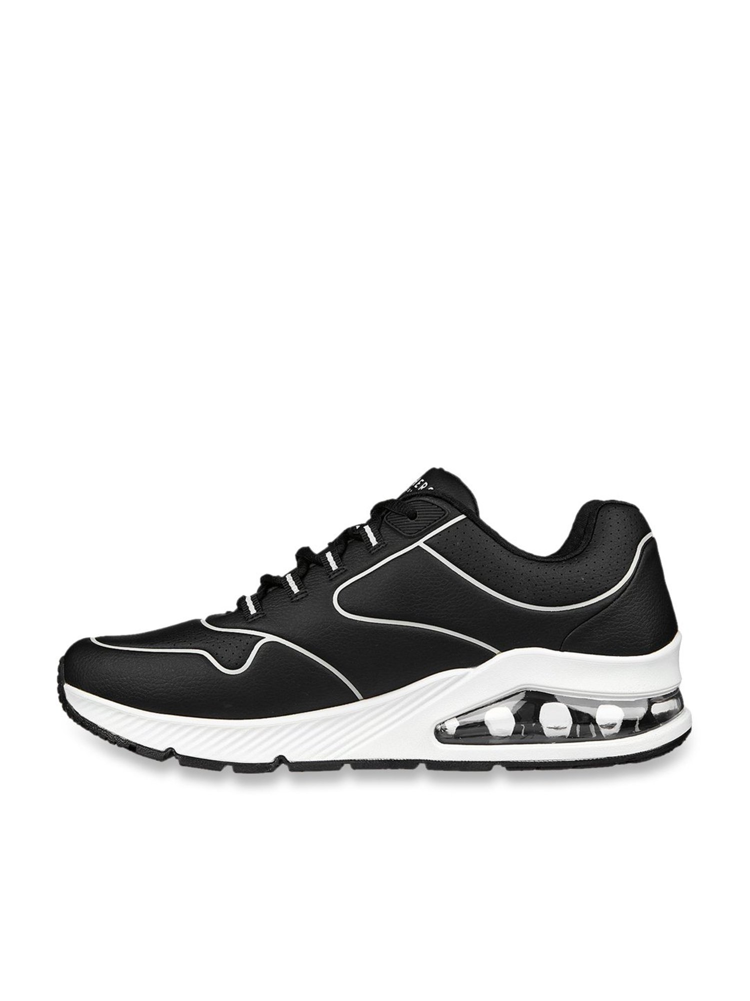 Skechers Men's UNO 2 Black White Casual Lace Up Shoe