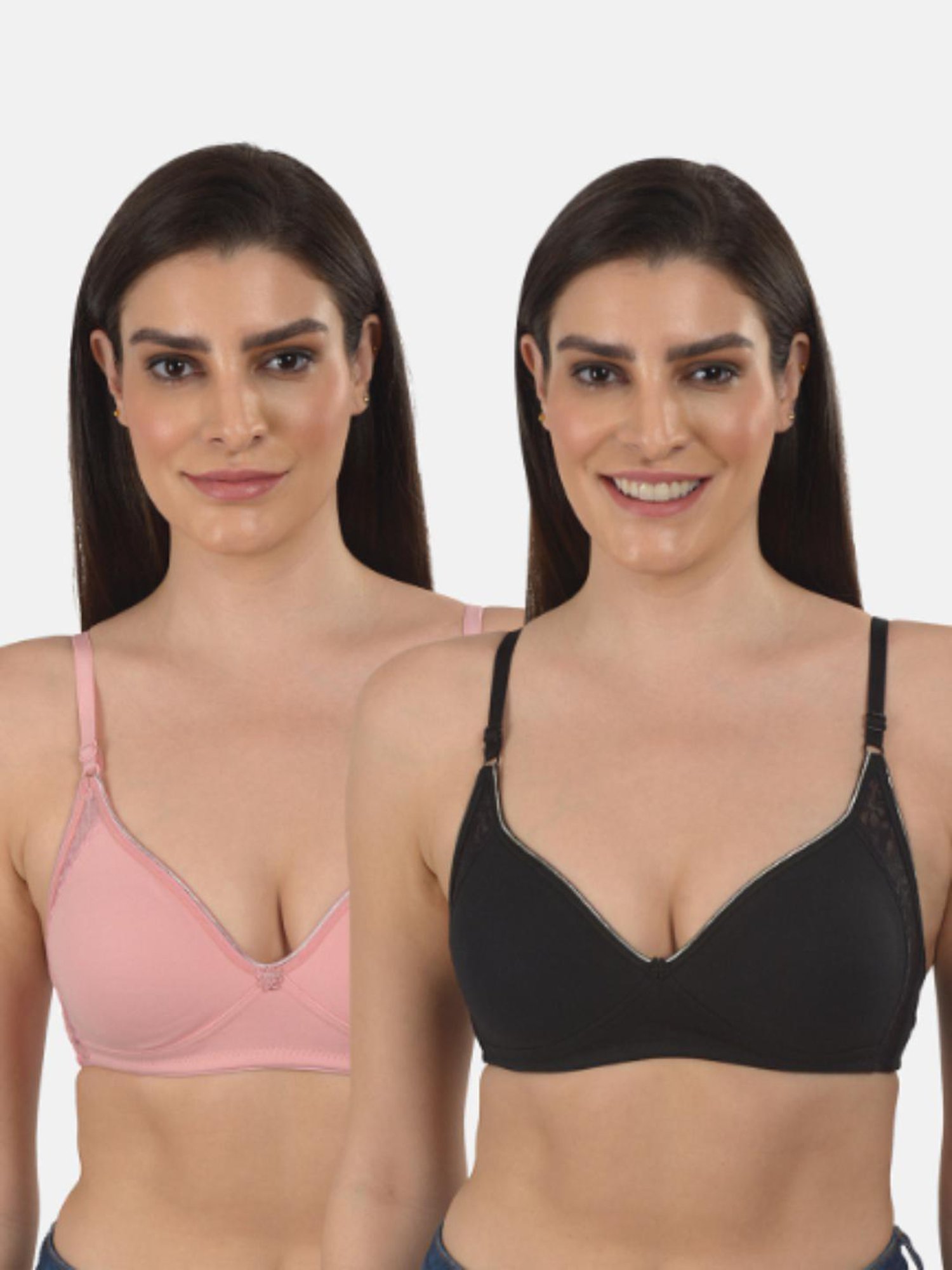 mod & shy Multicolor Non Padded Bra (Pack of  2)