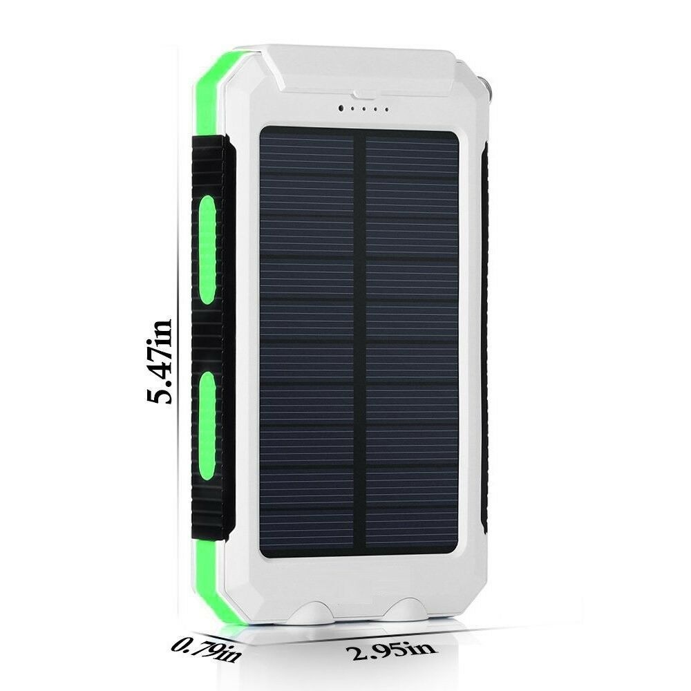9000000mAh Waterproof 2 USB Portable Solar Battery Charger Solar Power Bank WTG