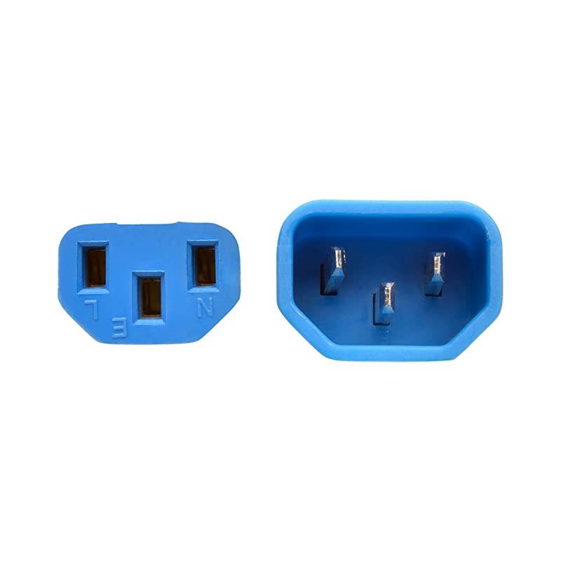 Standard Computer Power Extension Cord, 10A, 18 AWG (IEC-320-C14 to IEC-320-C13), Blue, 3 ft. (P004-003-ABL)