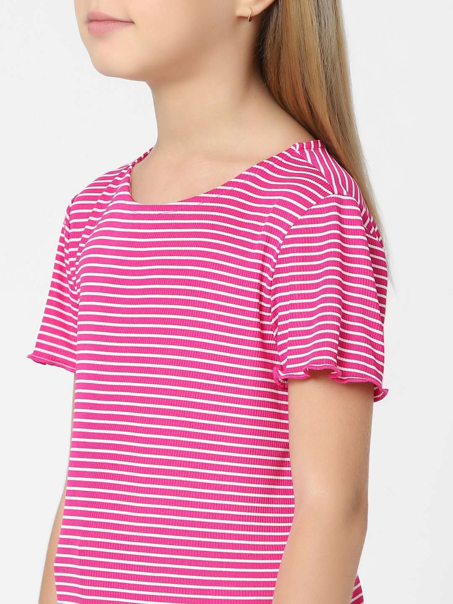 KIDS ONLY Pink Striped T-Shirt