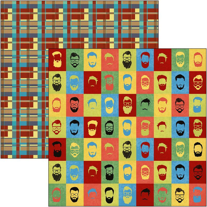 Ciao Bella Double-Sided Paper Pack 90lb 12"X12" 12/Pkg-Hipster, 12 Designs/1 Each