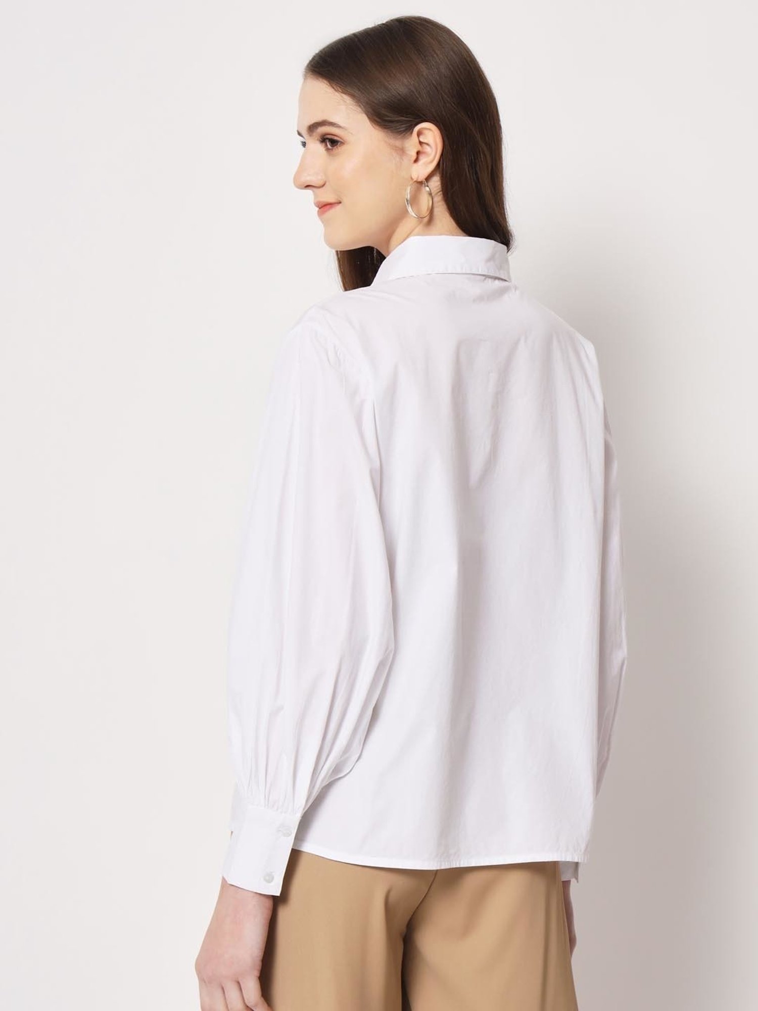 Trend Arrest White Cotton Regular Fit Shirt