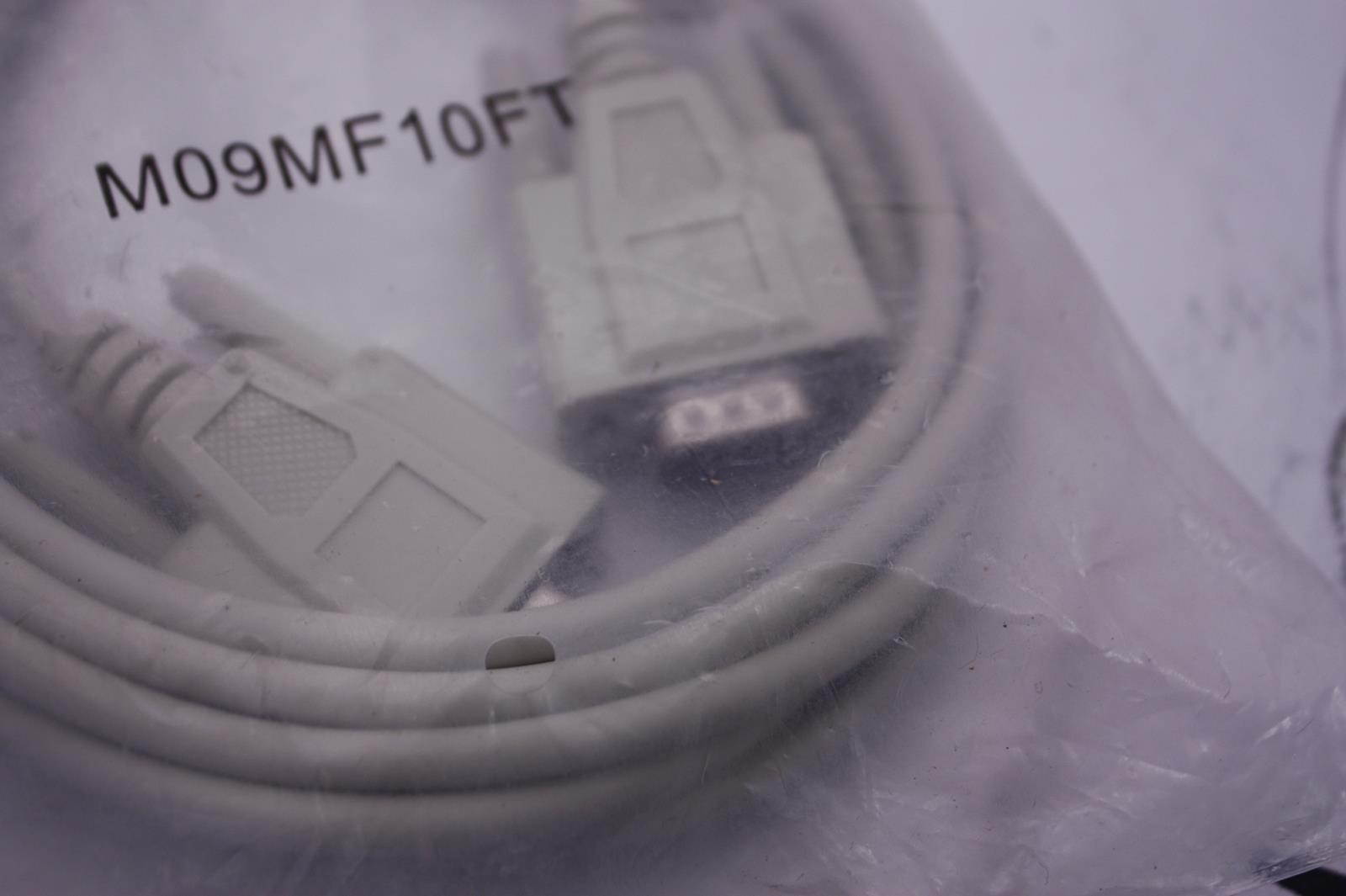 Comprehensive DB9 pin Plug to Jack- wired pin to pin RS-232 Cable 10ft