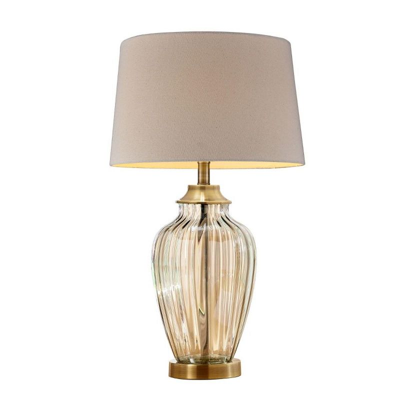 OK Lighting 28.50"H Golden Gaze Glass Table Lamp