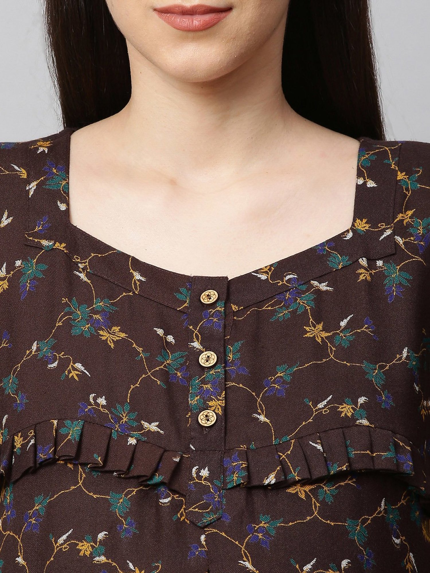 Clovia Yellow & Pink Graphic Print Maternity Top With Pyjamas