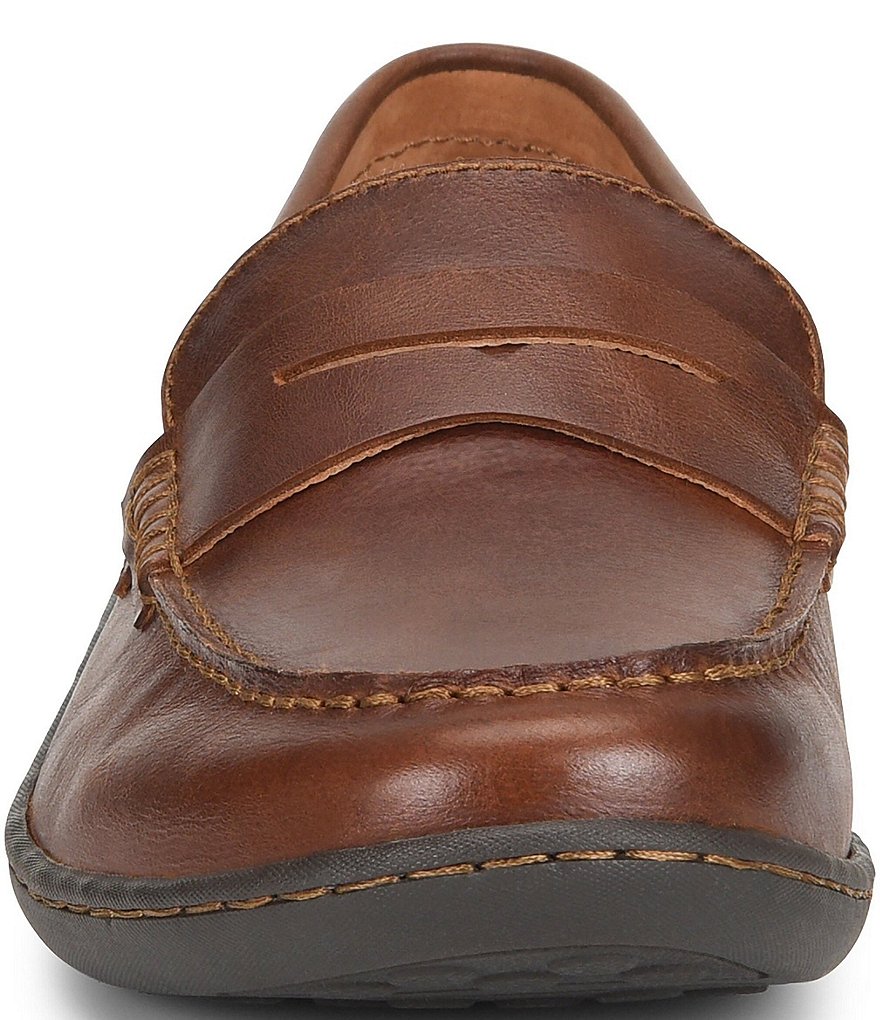 Born Men's Simon II Tan Leather Penny Loafer