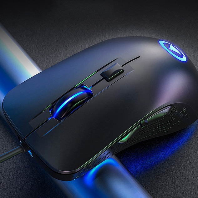 YINDIAO Gaming Mouse Ergonomic Wired Mouse 7 Keys LED 4000 DPI Programmable Mouse Game Mice Silent Mouse with Backlight for PC Laptop