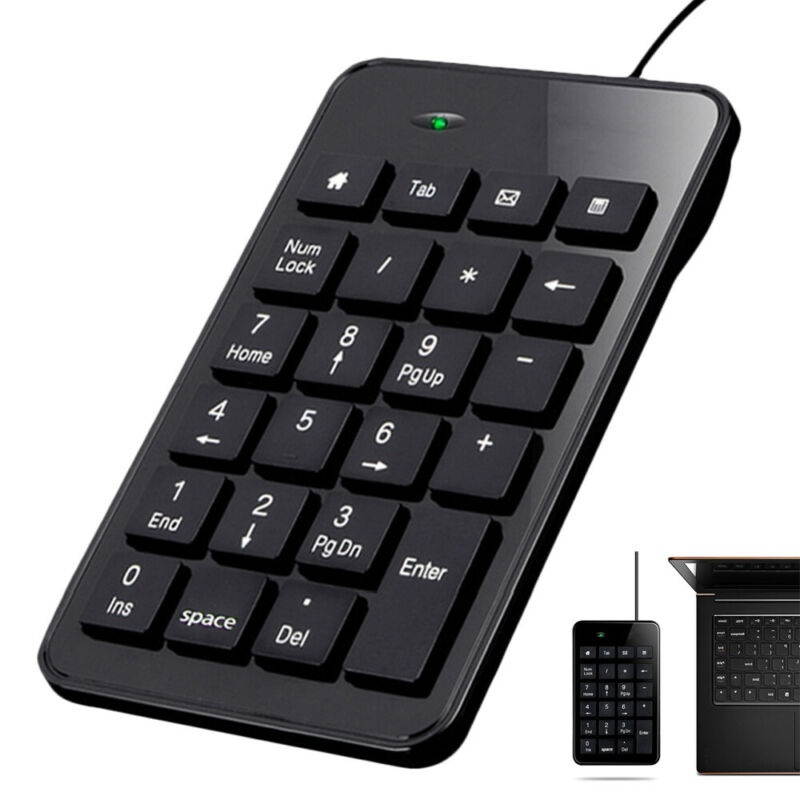 Vicabo 23 Keys Wired USB Numeric Keypad, Mini Digital Keyboard for IMac/MacBook Air/Notebook/Desktop