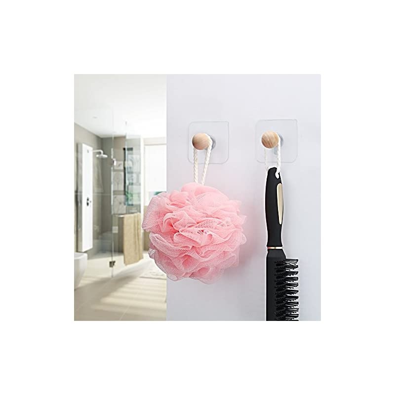 Hooks Hat Hooks for Wall Hat Rack No Drilling Decorative Modern Wooden Coat Hanging Hook for Door Wardrobe Closet-8 Packs