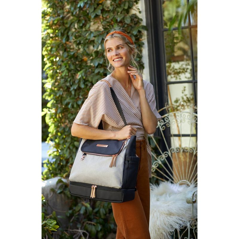 Petunia Pickle Bottom Pivot Diaper Bag- Sand/Black