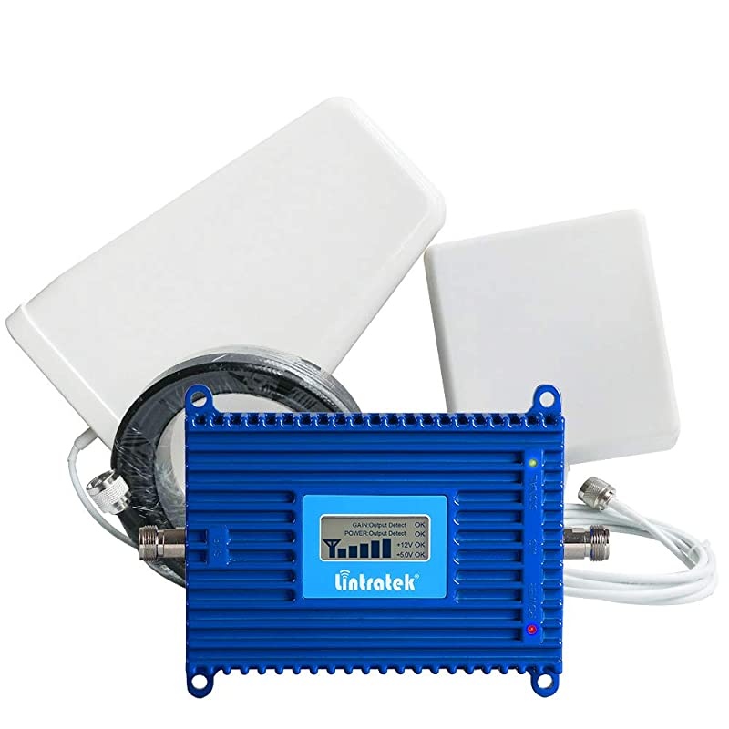 AT&T T-Mobile Verizon AWS 1700/2100MHZ Band 4 Mobile Amplifier Repeater LCD Display 3G 4G LTE Cell Phone Signal Booster Kit for Home and Office