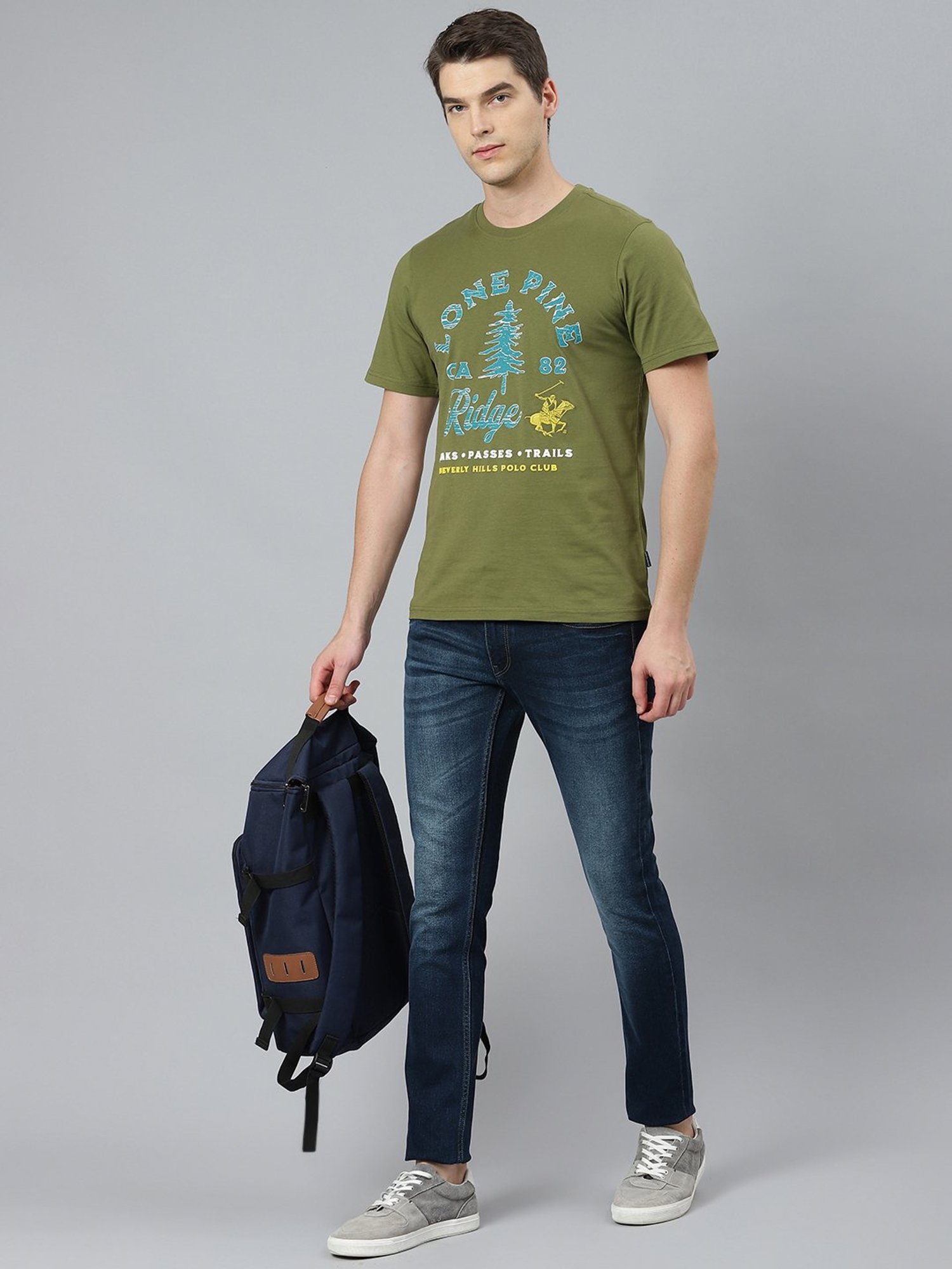 Beverly Hills Polo Club Green Crew T-Shirt