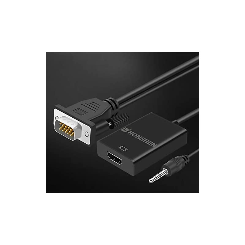 to HDMI Adapter Converter with Audio Supports 1080P Male to HDMI Female Audio Video Cable Converter for Connecting PC Laptop to HDTV DisplaysMonitor