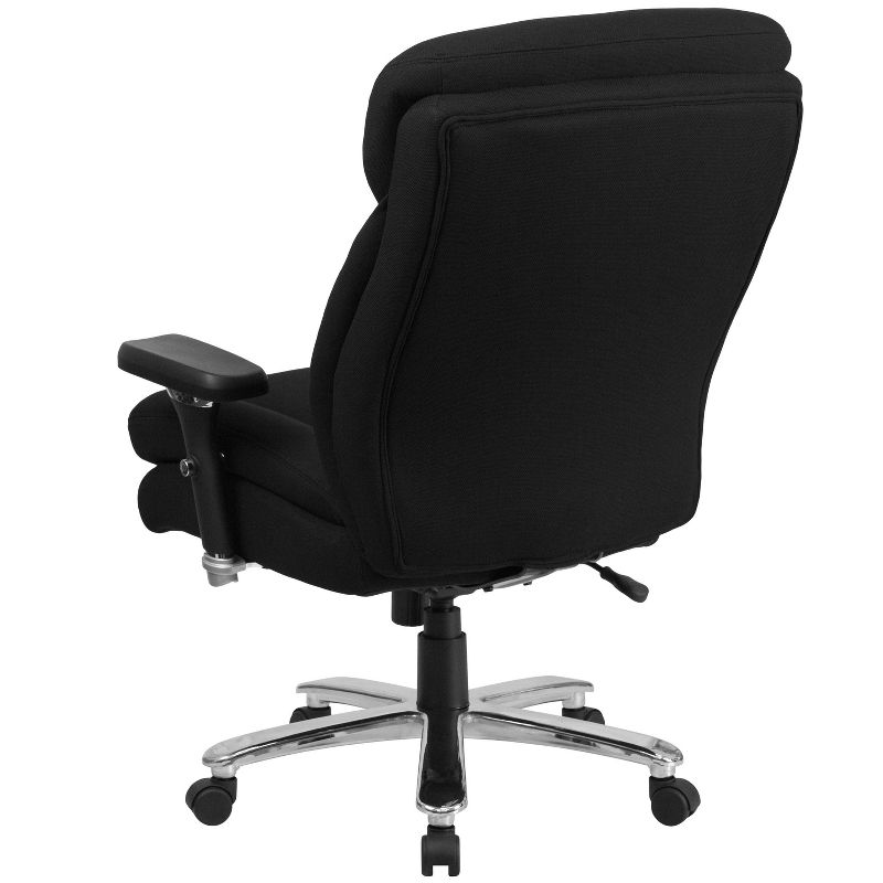 High Back Executive Swivel Ergonomic Office Chair with Large Headrest Black Fabric - Riverstone Furniture